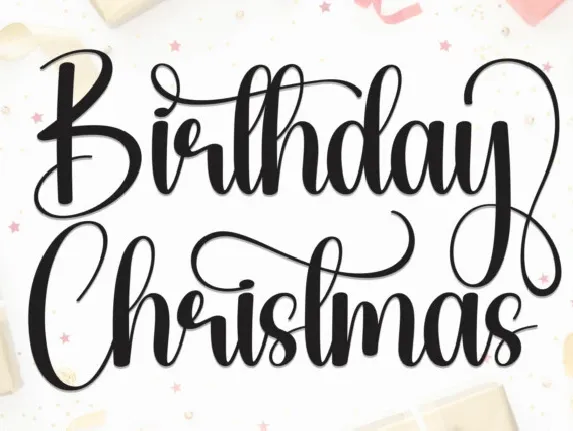 Birthday Christmas Script font