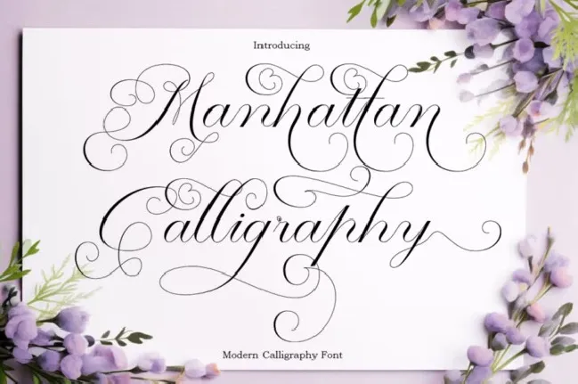 Manhattan Calligraphy font