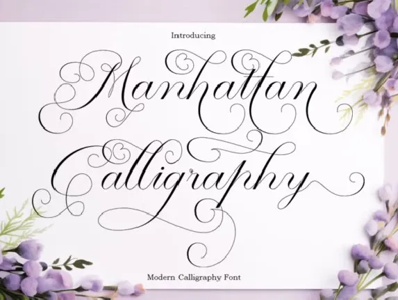 Manhattan Calligraphy font