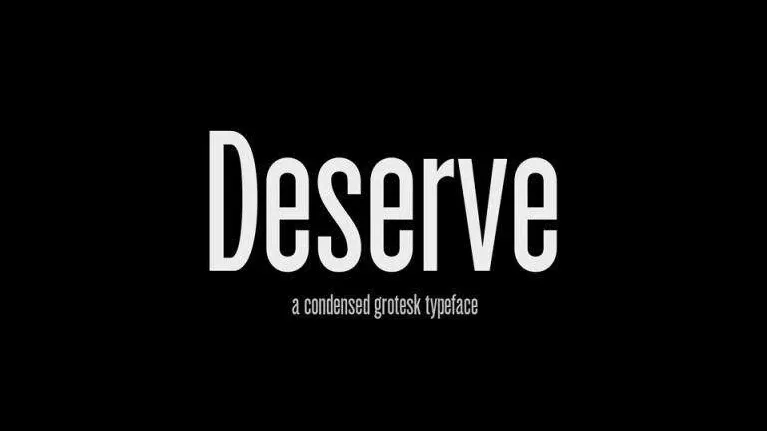 Deserve font