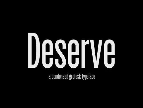 Deserve font