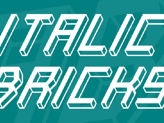 Italic Bricks font