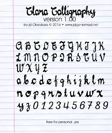 Clara Calligraphy font