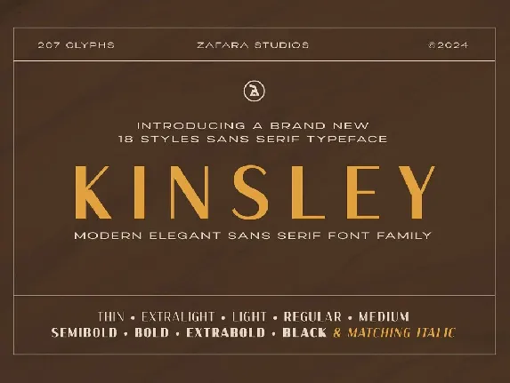 Kinsley font