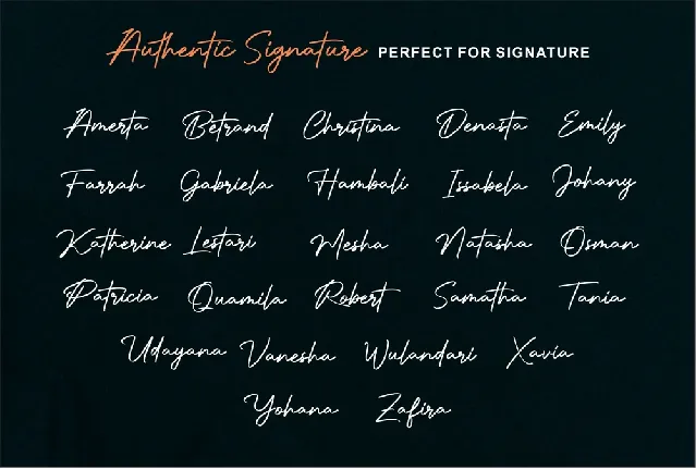 Authentic Signature font