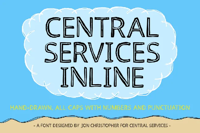 Central Services Inline font