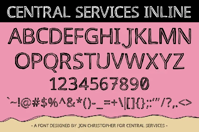 Central Services Inline font