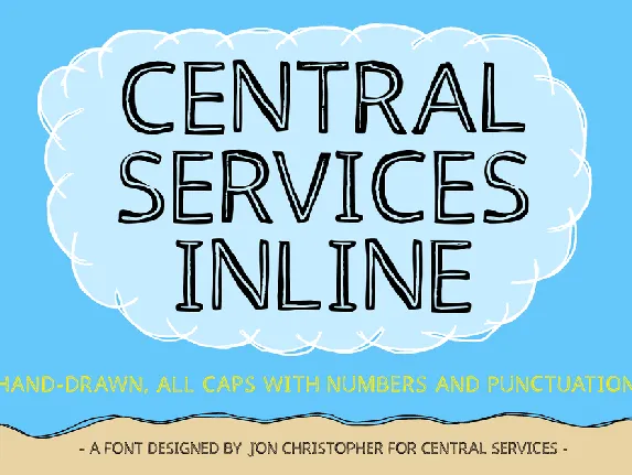 Central Services Inline font