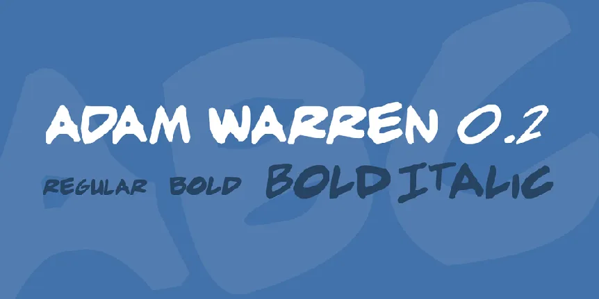 adam warren 0.2 font