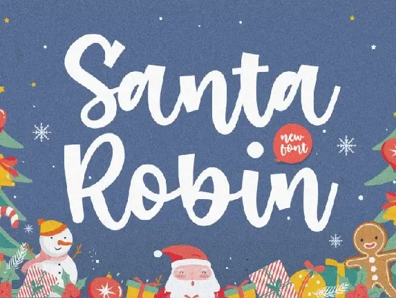 Santa Robin Modern Handbrushed font