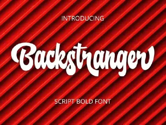 Backstranger – Bold Script font