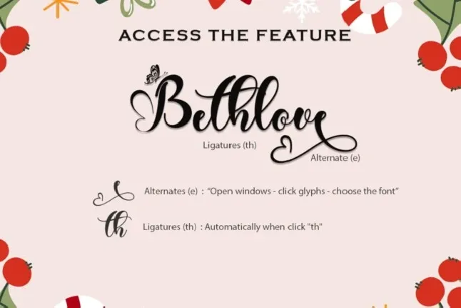 Christmas Betterlove font