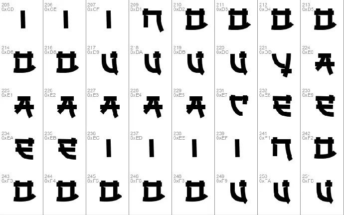 Ungai font