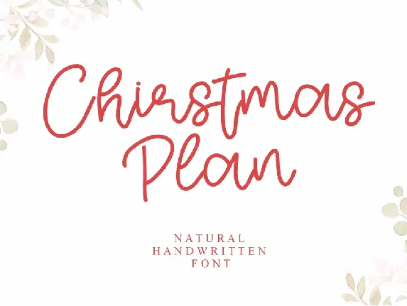 Christmas Plan - Personal Use font