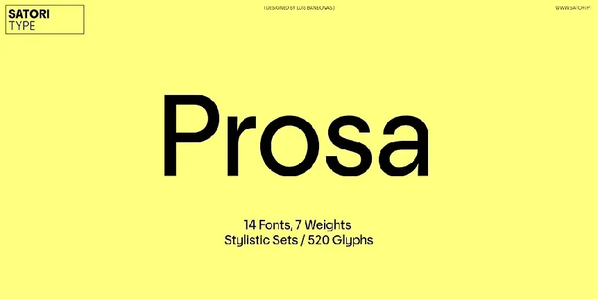 Prosa Family font