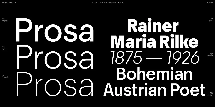 Prosa Family font