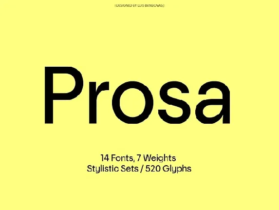 Prosa Family font