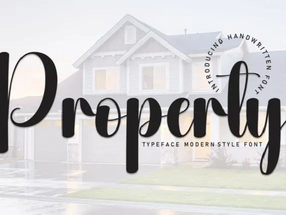 Property Script font