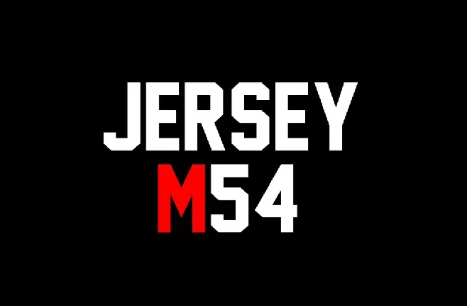 Jersey M54 font