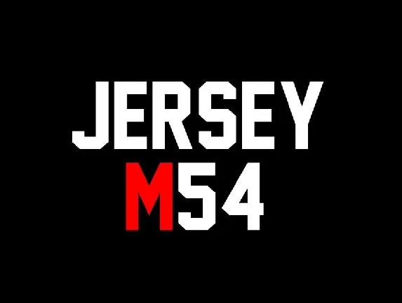 Jersey M54 font