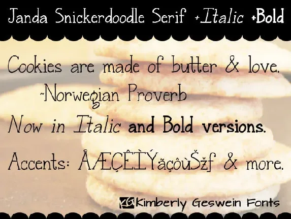 Janda Snickerdoodle Serif font