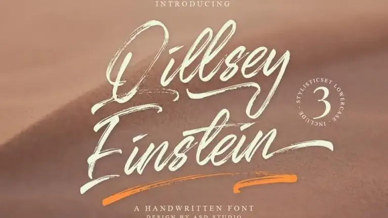 Qillsey Einstein Brush font