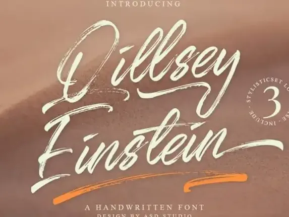 Qillsey Einstein Brush font