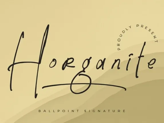 Horganite font