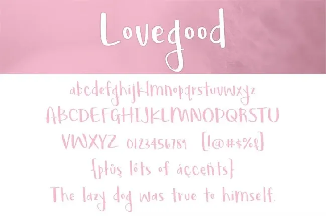 Lovegood Free font