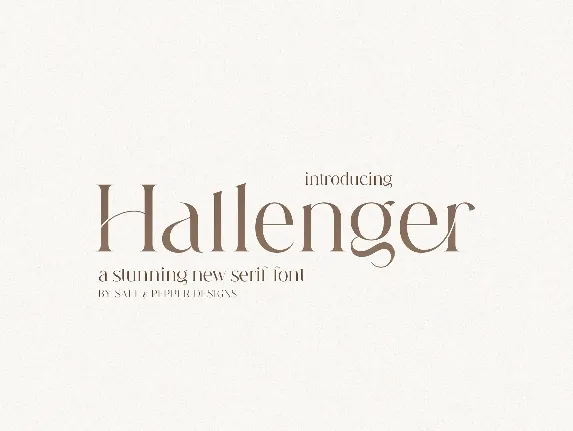 Hallenger font