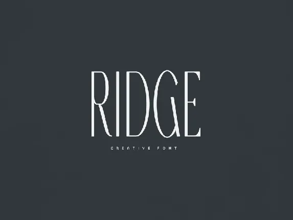 Ridge font