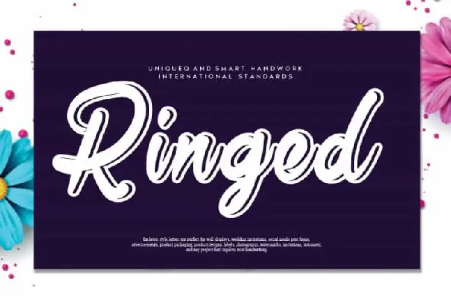 Ringed Script font