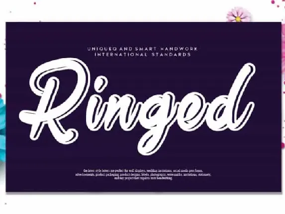 Ringed Script font