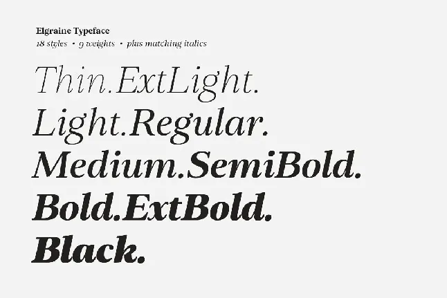 Elgraine font