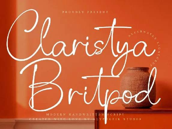 Claristya Britpod Trial font