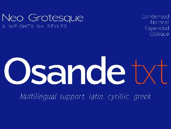 Osande Txt font