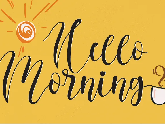 Hello Morning font