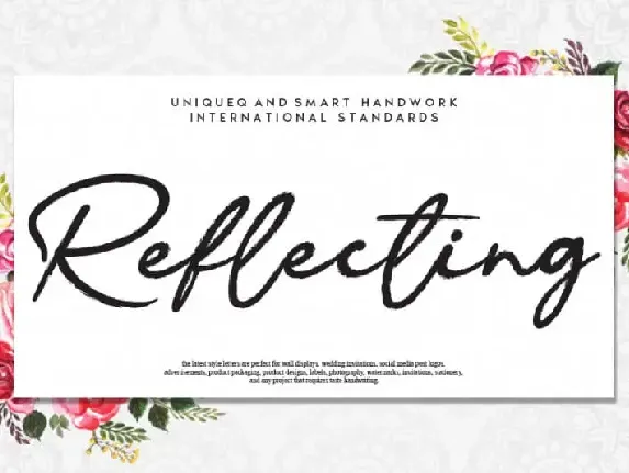 Reflecting Handwritten font