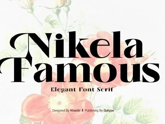 Nikela Famous font