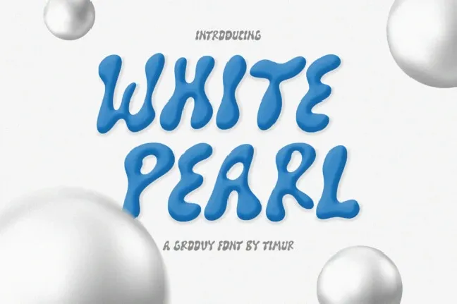 White Pearl font