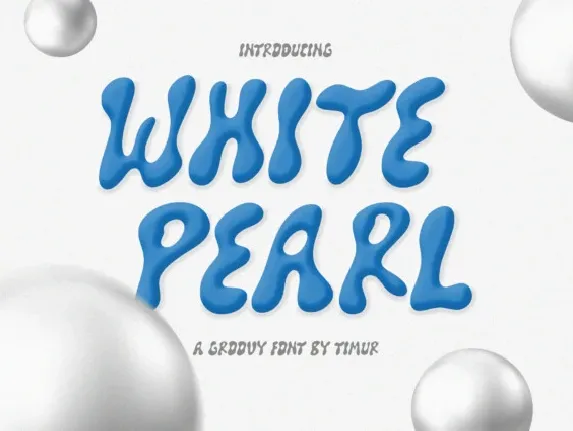 White Pearl font