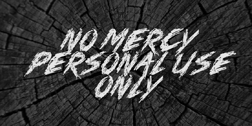 No Mercy Personal Use Only font