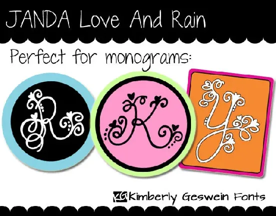 JANDA Love And Rain font