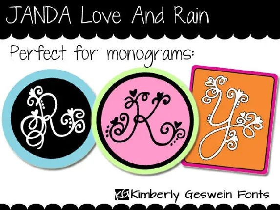 JANDA Love And Rain font