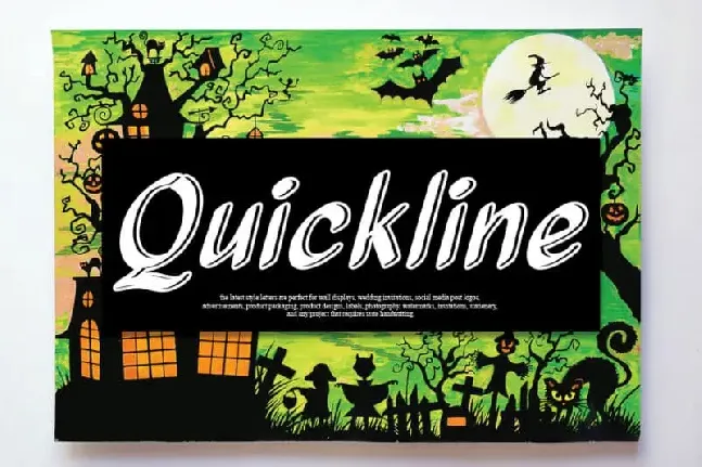 Quickline Script font