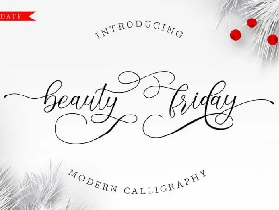 Beauty Friday Calligraphy font