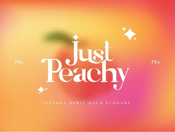 Just Peachy font