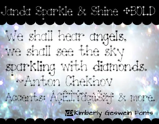 Janda Sparkle and Shine font