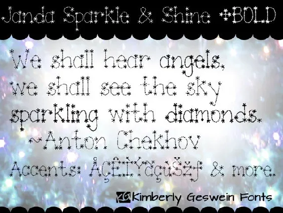 Janda Sparkle and Shine font