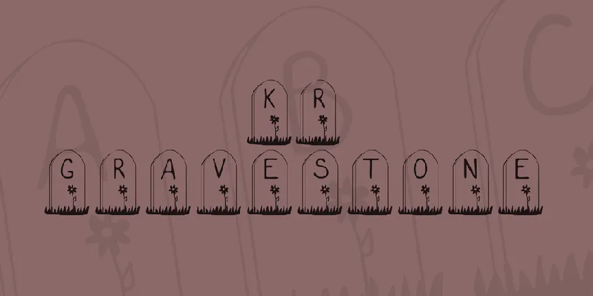 KR Gravestone font